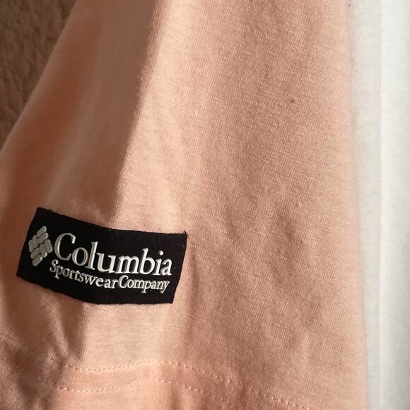 Columbia Women's Deschutes Valley™ Cropped T-Shirt white/blue/peach Small - Picture 4 of 6